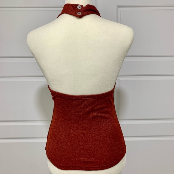 Michael Stars | Metallic Low-Back Halter Top - Picture 3 of 5